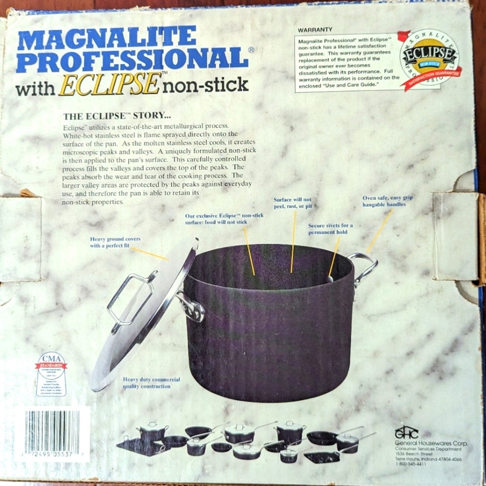 Vintage Magnalite Professional 7 Qt nonstick sauce pot NEW in box